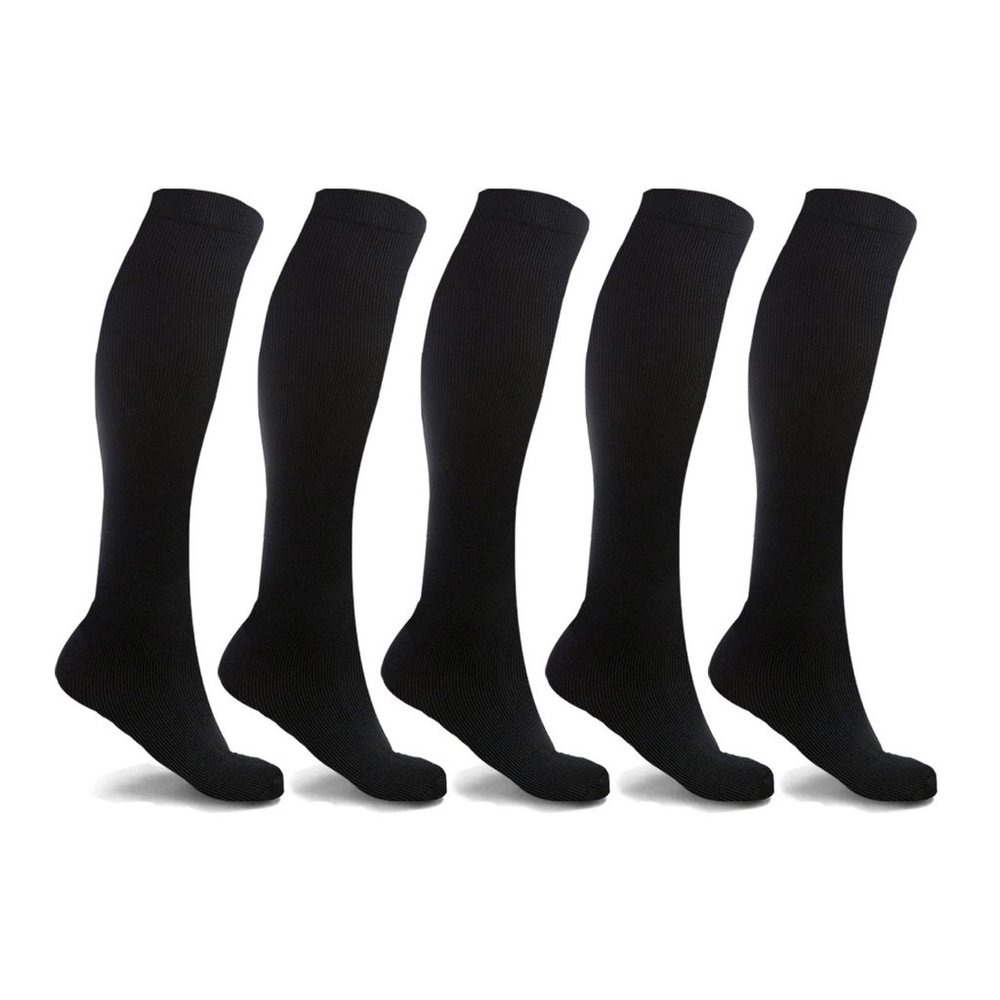 5 Pairs : All Day Relief Knee High Compression Socks